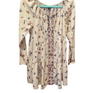 Want‎ & Need peasant dress, long sleeves, size small